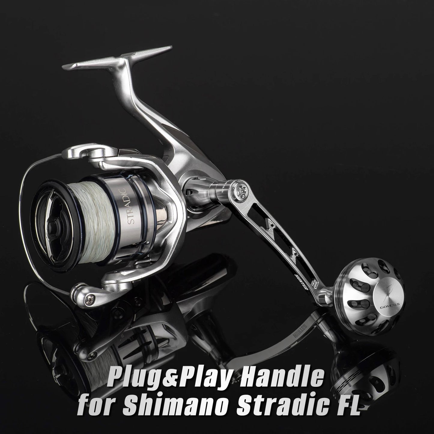 Gomexus CNC Aluminum Power Handle for Shimano Exsence Miravel Nasci FC Stella FK Stella FJ  Stradic Ci4 Vanquish Spinning Reel