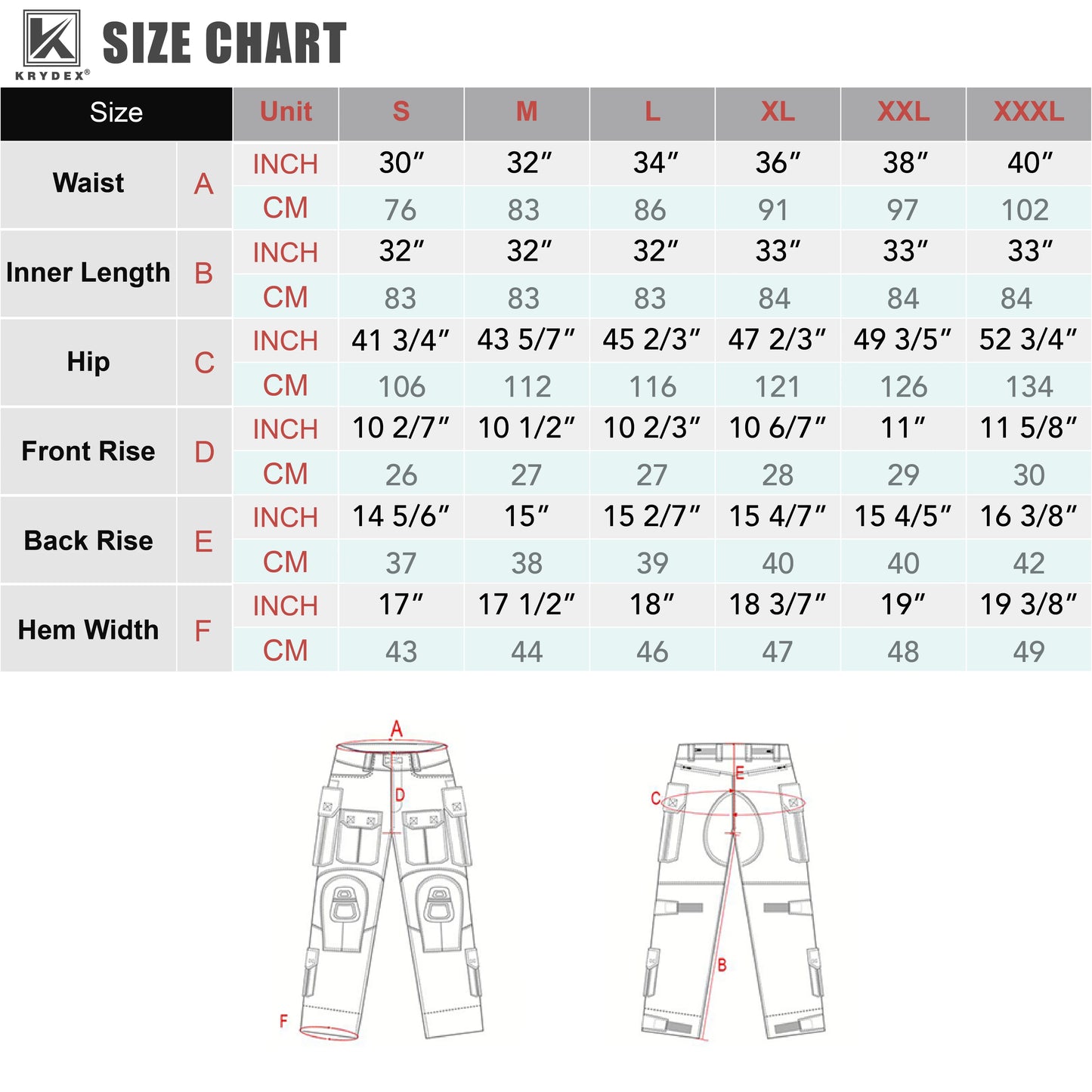 KRYDEX Combat Trousers Ranger Green Tactical Uniform Pants With Knee Pad For Outdoor Hunting Hiking
