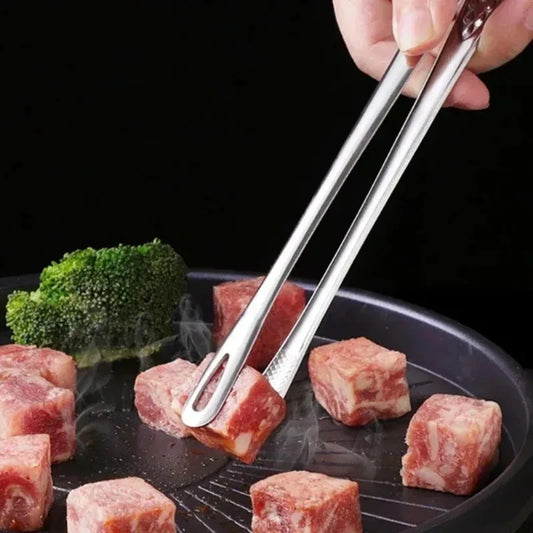 Stainless Steel Barbecue Tongs Kitchen Tongs, Vegetable Tongs Reusable Barbecue Meat Tongs Cooking Tweezers Kitchen Tools