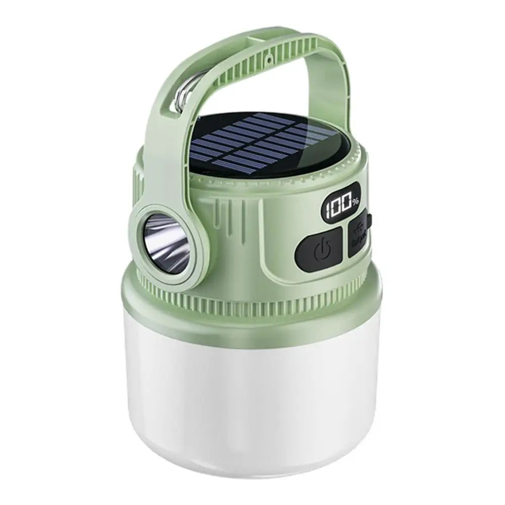 Rechargeable LED Camping Lantern Portable LED Camping Flashlight Solar Rechargeable Waterproof Outdoor Supplies Lightweight Tent