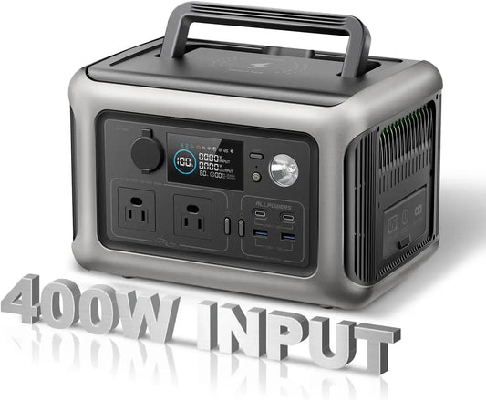 ALLPOWERS R600 299Wh 600W LiFePO4 Portable Power station with 100W / 140W / 200W Solar panel (Optional)  for Home use Camping RV