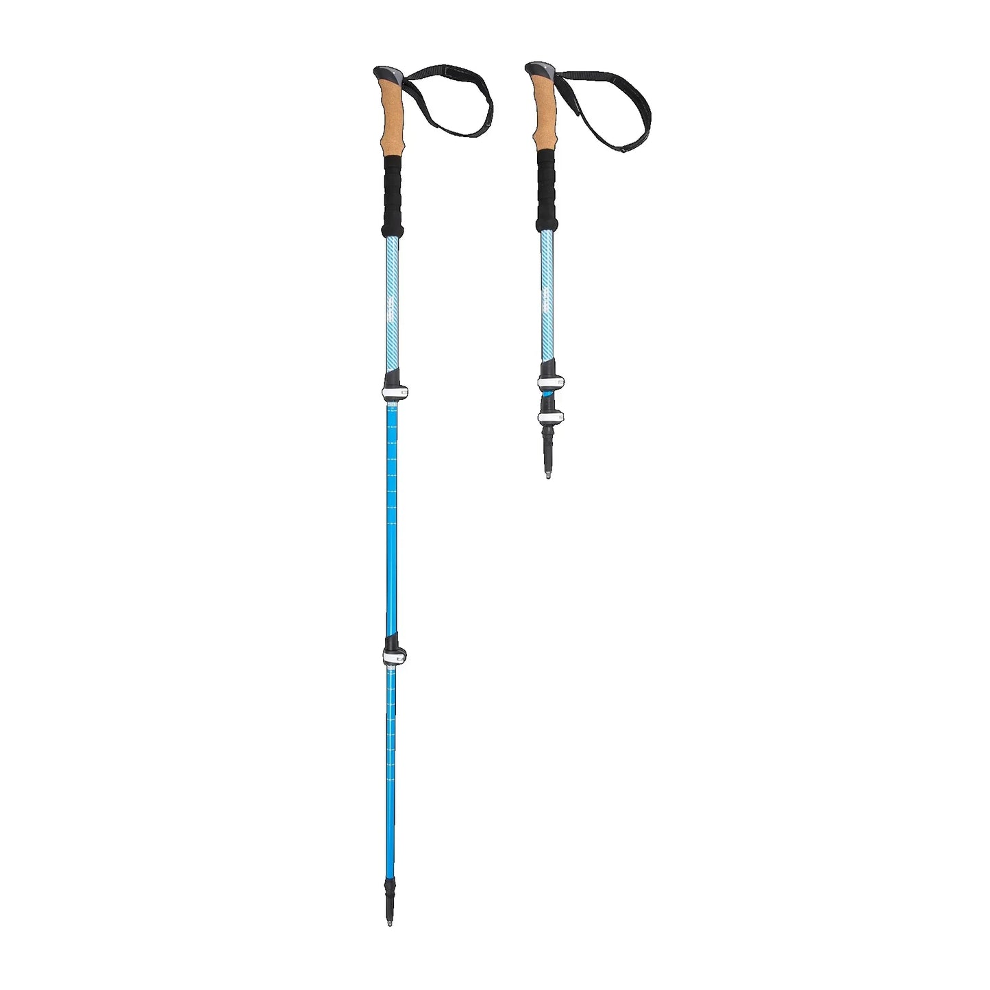 Lightweight Carbon Fiber Trekking Poles Quick Lock Adjustable - 2 Pack with Cork Grip for Hiking & Trail Walking