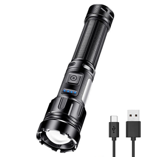 XHP50 Torch Light 1200mAh COB LED Portable Flashlight Type-C USB Rechargeable IPX4 Waterproof Camping Fishing Lighting