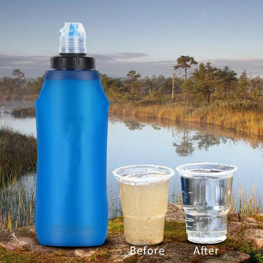 Outdoor Water Purifying Survival Water Filter Bottle For Drinking Water Purifier For Backpacking Emergency Hiking Camping Tool