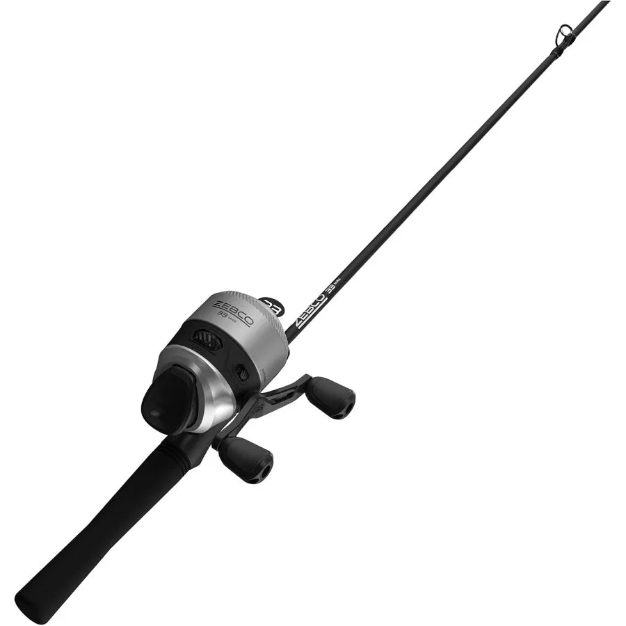 6 Foot 2 Piece Fiberglass Fishing Rod and Zebco 33 Spincast Reel Combo with EVA Handle for Enhanced Comfort and Precision Casting