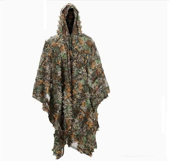 Men Women Kids Outdoor Ghillie Suit Camouflage Clothes Jungle Suit CS Training Leav