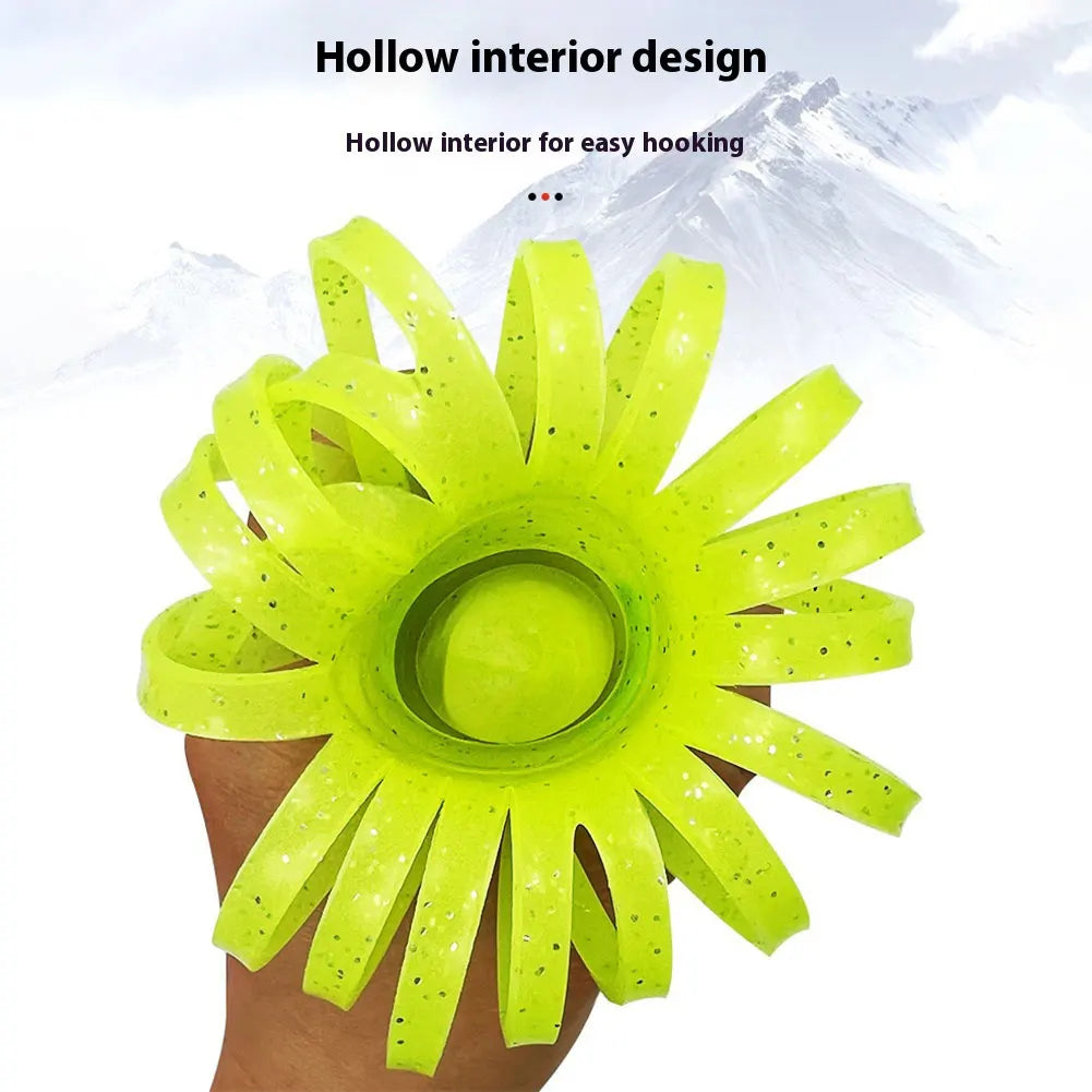 5Pcs 30cm Fishing Soft Lures Luminous Octopus Sea Fishing Wobbler Fishing Soft Bait Artificial Silicone Squid Bait for Saltwater