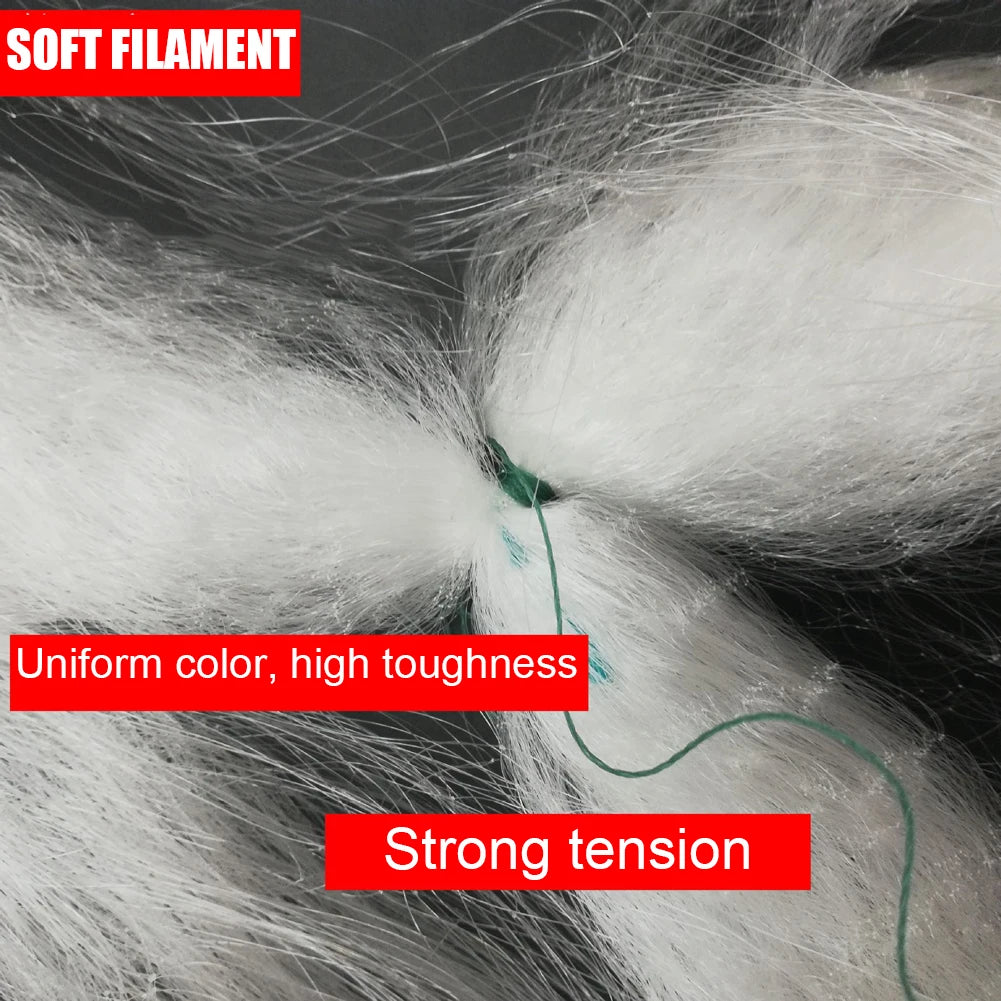 Nylon Fishing Net Small Mesh Fish Mesh Trap Three Layer Monofilament Gill Net Netting Outdoor Fishing Tackle Tools