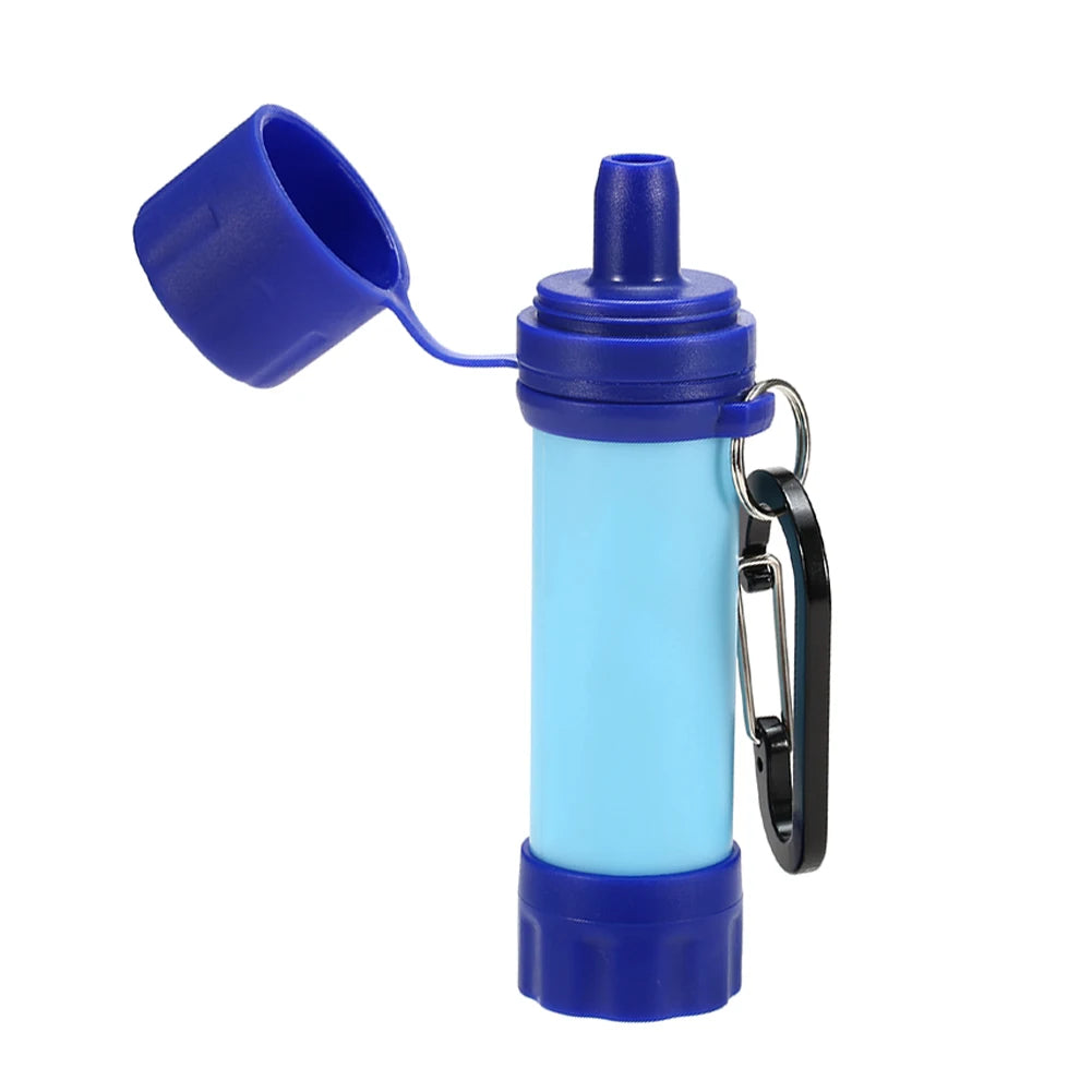 Outdoor Personal Drinking Water Filtering Tools Survival Water Filter with Straw Emergency Direct Drinking Purifier