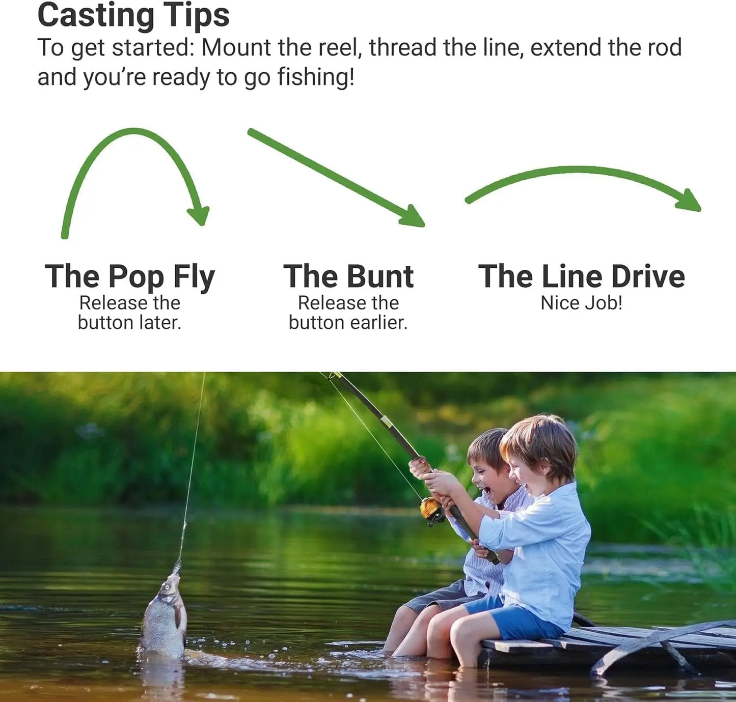 Kids Telescopic Fishing Rod Set with Tackle Box & Net - Complete Gear for Ages 5-10