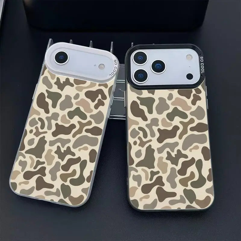 Camo Pattern Shockproof Phone Case for iPhone11-17 series Protecitved Cover Vintage Sitka Camouflage