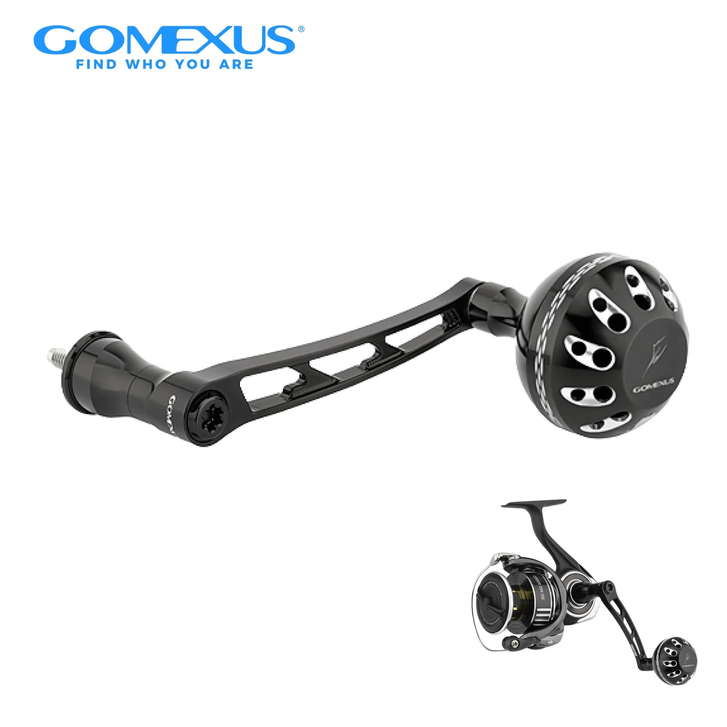 Gomexus CNC Aluminum Power Handle for Shimano Exsence Miravel Nasci FC Stella FK Stella FJ  Stradic Ci4 Vanquish Spinning Reel