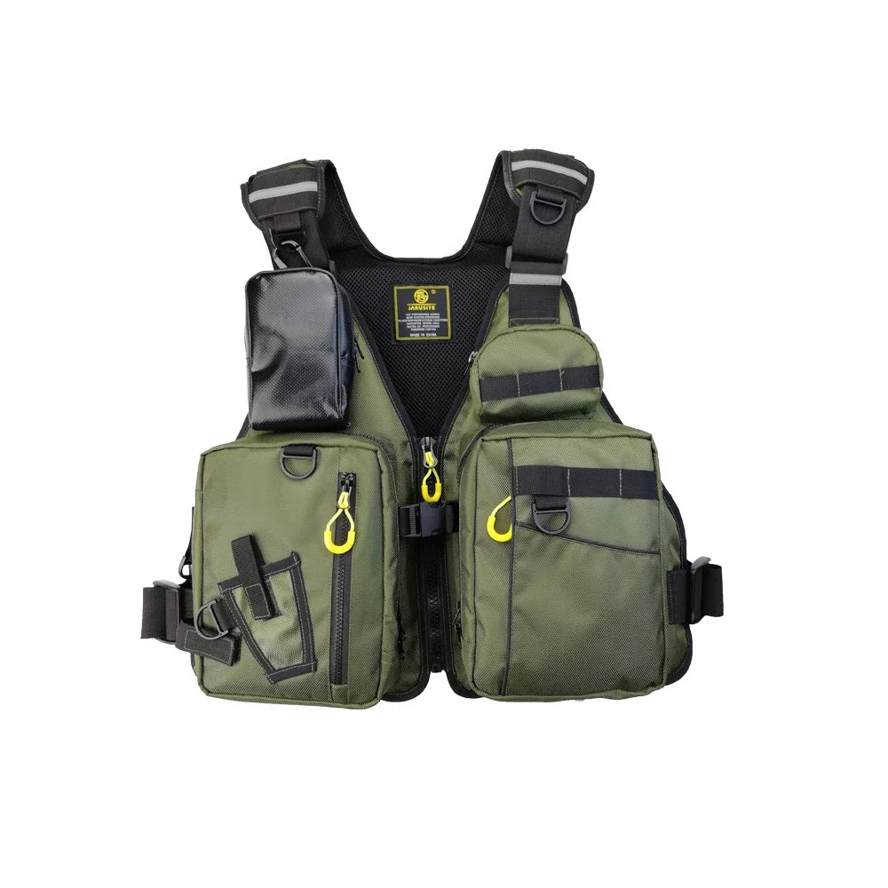 Multi-Functional Life Jacket Vest For Outdoor Fishing A Must-Have For Safety Multiple Pockets For Storage Buoyant Material