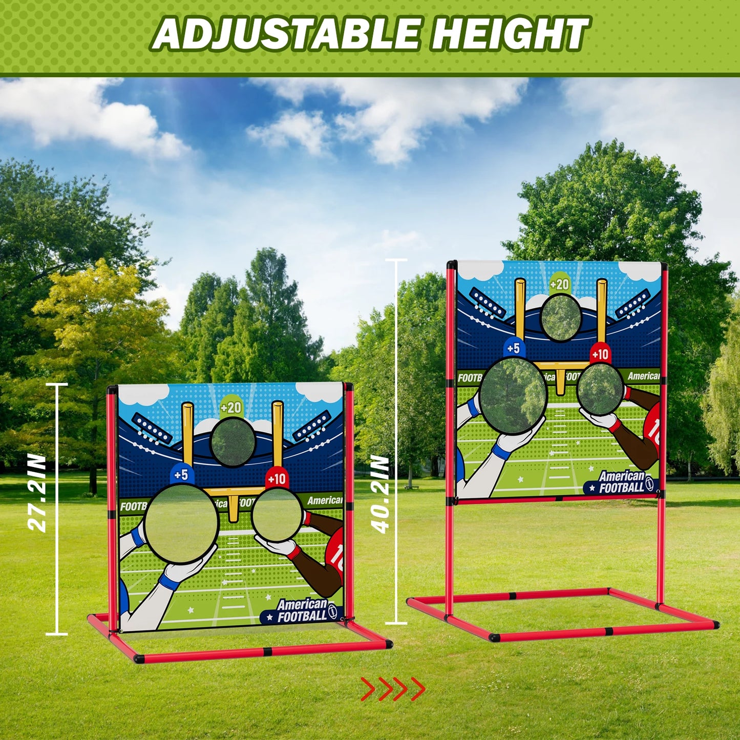 Throwing Target Game, Football Target Practice for Kids, Indoor Outdoor Backyard Yard Garden Sports Toys Gifts for Boys Girls