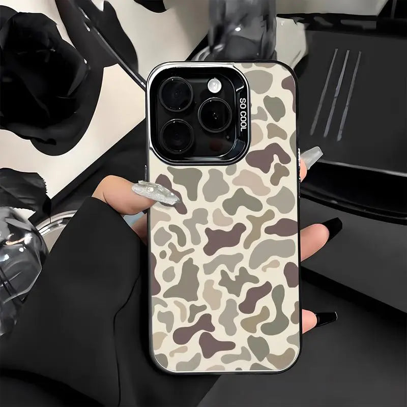 Camo Pattern Shockproof Phone Case for iPhone11-17 series Protecitved Cover Vintage Sitka Camouflage