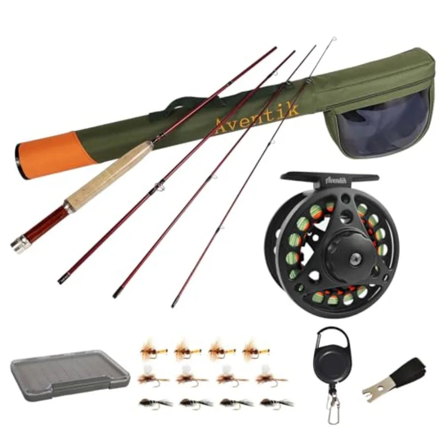 Extreme Fly Fishing Combo Kit 0 1 2 3 4 5 6 Weight Starter Fly Fishing Rod and Reel Kit Outfit with One Travel Case for
