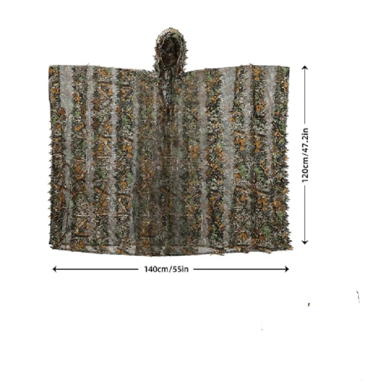 Men Women Kids Outdoor Ghillie Suit Camouflage Clothes Jungle Suit CS Training Leav