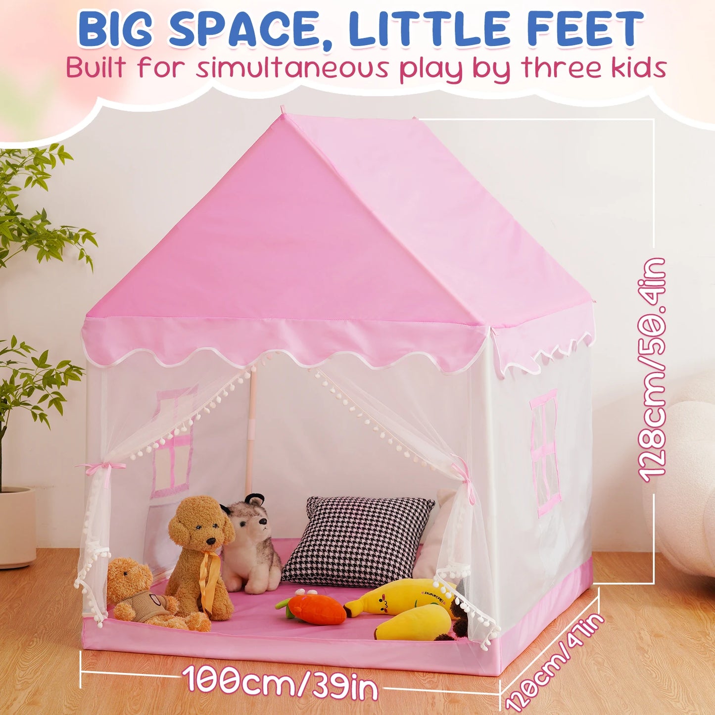 Indoor Outdoor Folding Kids Tents Tipi Baby House Girls Princess Castle Child Room Toy House Kid Bed Game Large Toy Tents Picnic