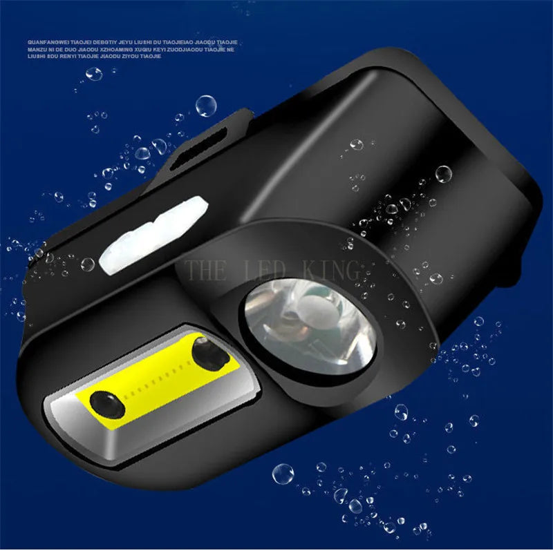 Portable Rechargeable LED Headlamp Fishing Headlamp Torch Outdoor Super Bright Headlamp Waterproof Camping Hunting Head Lamp