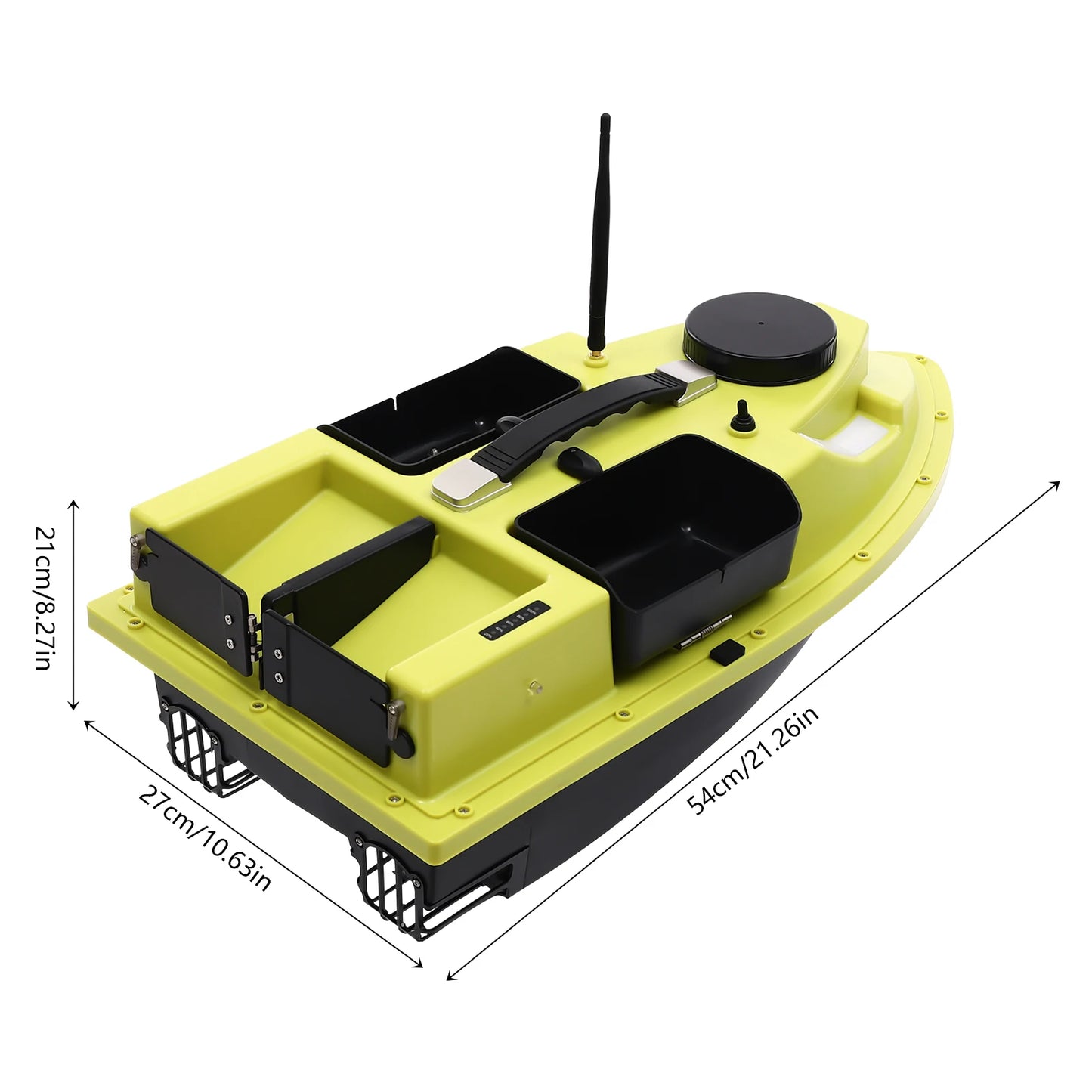 Smart GPS Tracking 2.4G Remote Control Fishing Bait Boat | 500m Waterproof with IP65 Rating, 4.4lbs Storage Capacity