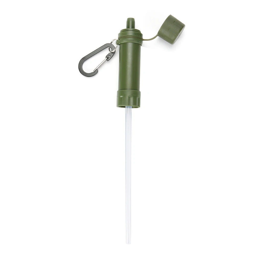 Outdoor Personal Drinking Water Filtering Tools Survival Water Filter with Straw Emergency Direct Drinking Purifier
