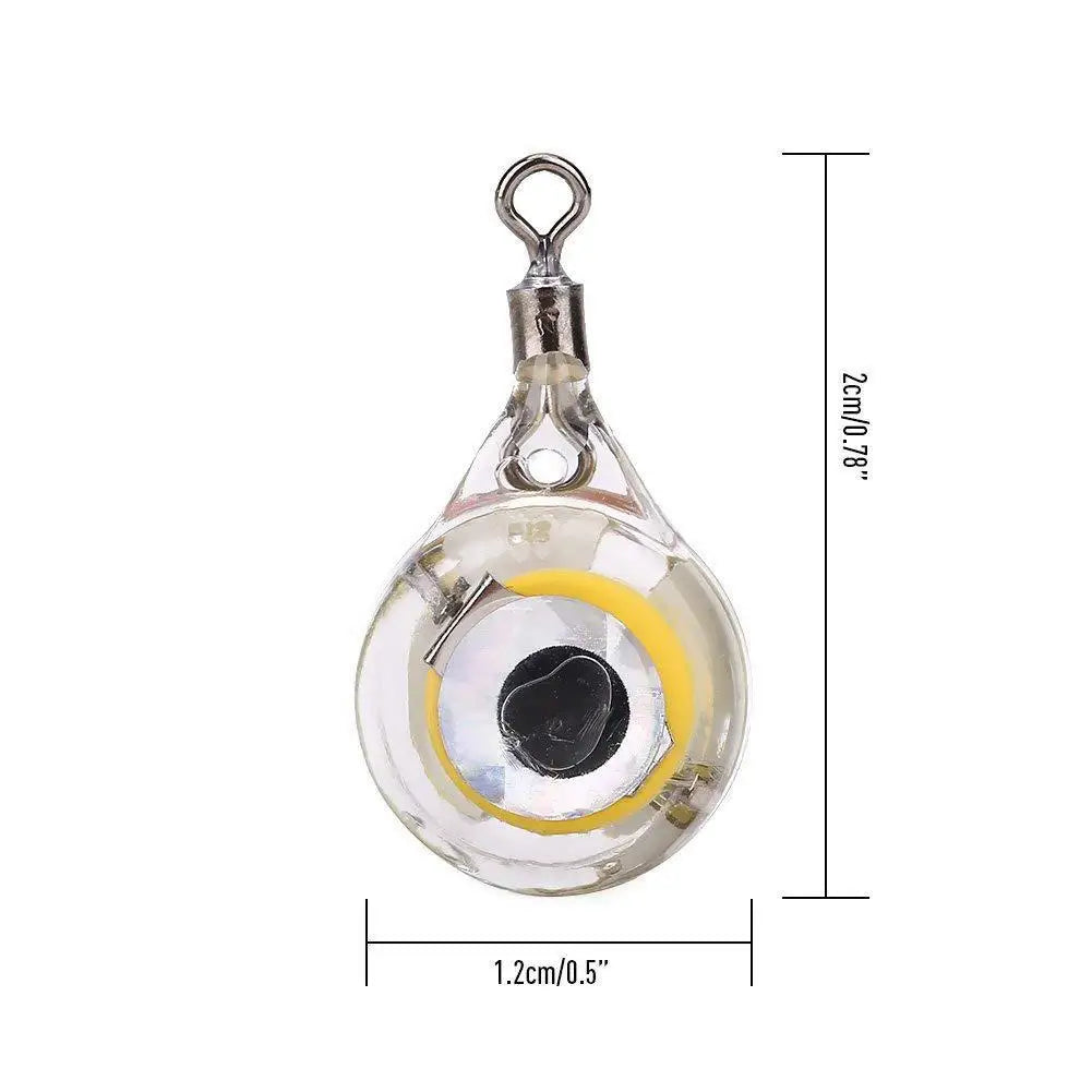 10Pcs Underwater Night Light Lure Mini Eye Shape Fish Light Lure Battery Powered Fish Lures Attractant for Seawater Freshwater