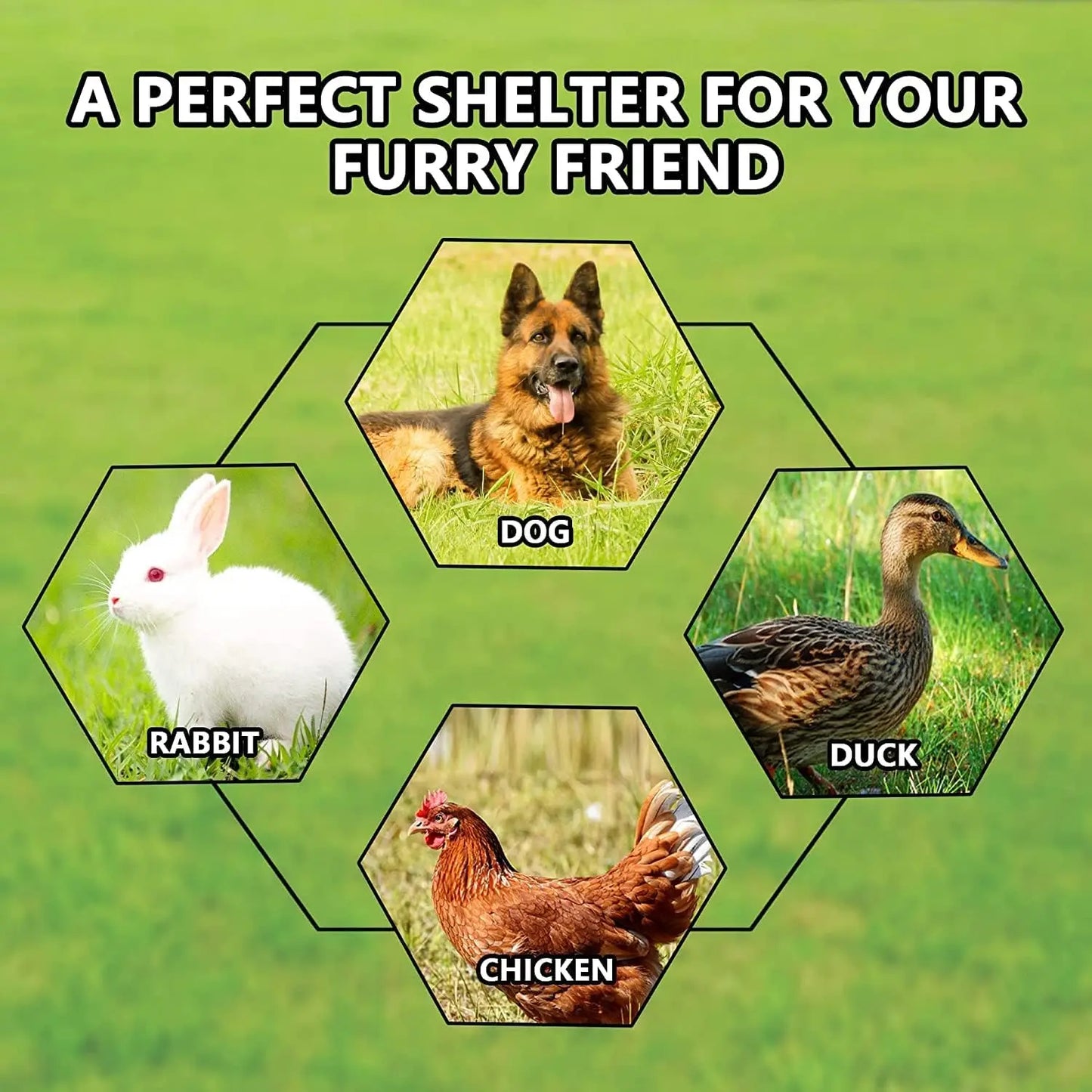 Large Galvanized Dog Kennel Outdoor with Roof, Waterproof UV-Resistant Cover & Lock, Anti-Rust Chain Link Dog Run for Yard