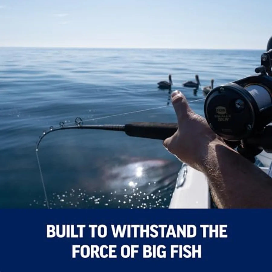 Squall II Level Wind Conventional Reel and Fishing Rod Combo Black Gold for Saltwater Fishing HeavyDuty Construction with