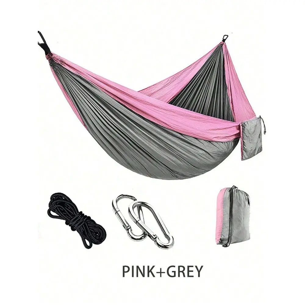 Camping Hammock With Assoretd Colors, Portable Hammock With Tree Straps, Lightweight Nylon Parachute Hammock Camping Accessories