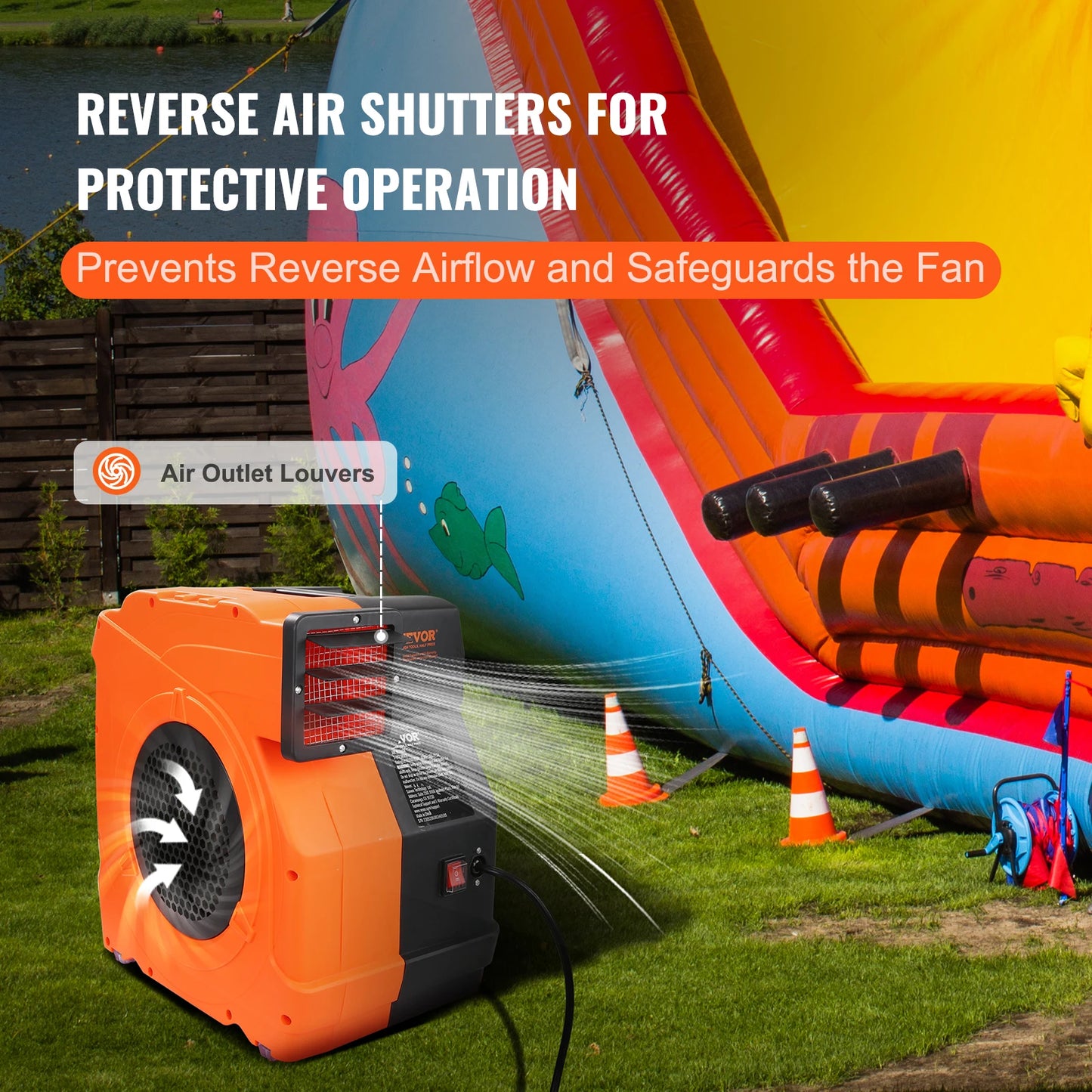SucceBuy Inflatable Blower Bounce House Pump Commercial Inflatables Castle Electric Fan Waterslides Tested to UL Standards